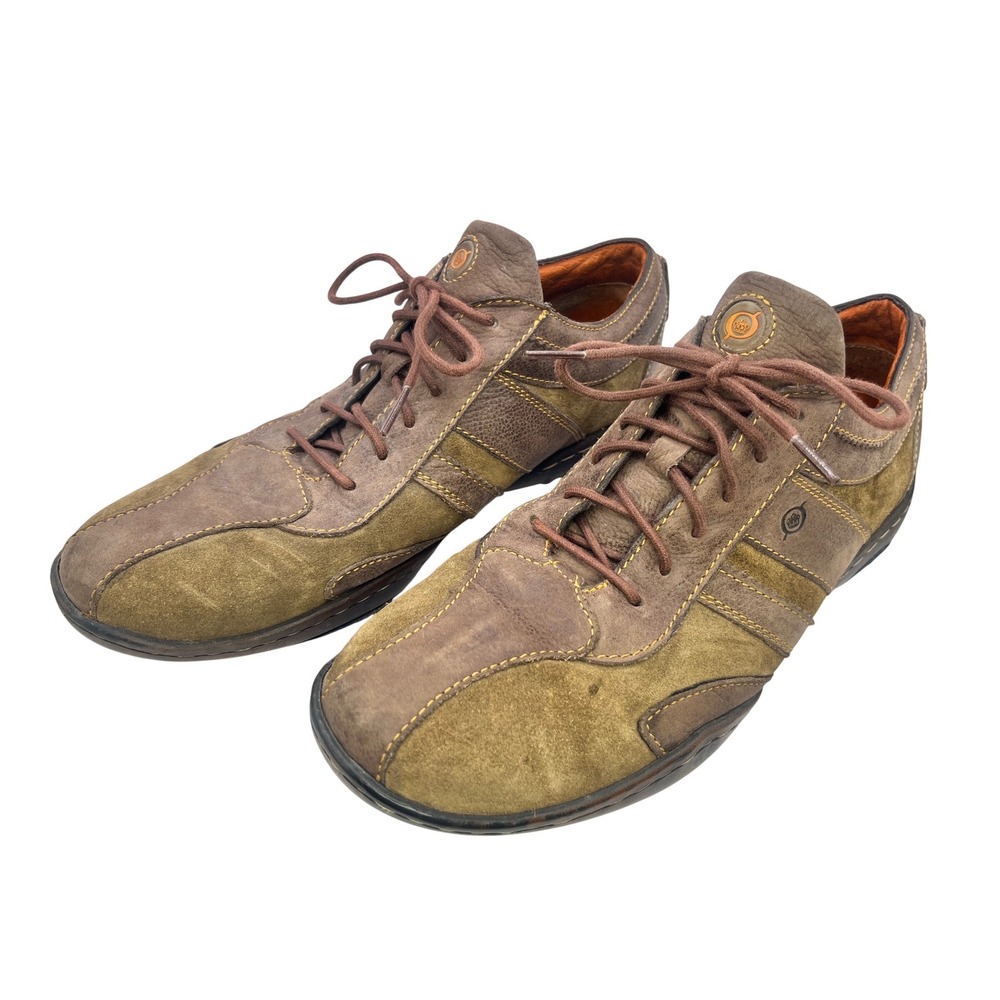 BORN Mens Brown Suede Leather Lace Up Casual Comfort Shoes Size 9.5 Sneakers